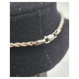 Sterling Silver Twist Necklace- 9.62 grams - 21"