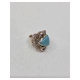 Sterling Silver, Garnit, & Chalcedony Sajen Ring- Size 6, 16.25 grams