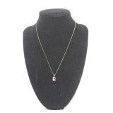 14K Loop Pendant Necklace- 1.37 grams