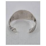 Vintage Navajo Sterling Silver Turquoise Wrist Cuff Bracelet