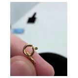 14K Chain with Pearl-Like Leaf Pendant