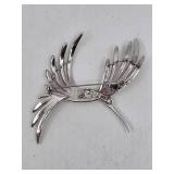 Vintage Sterling Silver & Marcasite Hummingbird German Brooch Pin