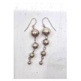 Sterling Silver Dangling Tiered Earrings