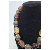 Chunky Glass Bead Necklace