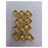 Monet Gold Modern Geometric Brooch Pin