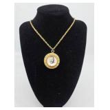 Vintage Political John F. Kennedy/Martin Luther King Jr. Brass Pendant & Chain