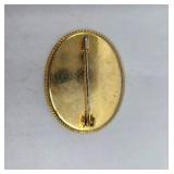 Vintage Gold Micro Mosaic Floral Bouquet Brooch Pin