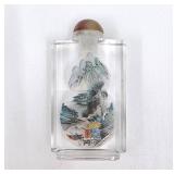Very Rare Qing Dynasty Chinese Painted Glass Snuff Bottle