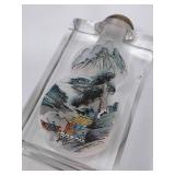 Very Rare Qing Dynasty Chinese Painted Glass Snuff Bottle