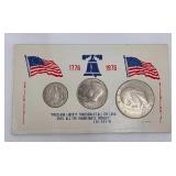 1976 United States Mint Bicentennial 3-Coin Proof Set