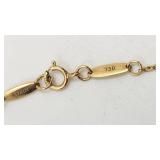 Beautiful Tiffany & Co Elsa Peretti "Open Heart" Necklace in 18k Gold - 16" Chain