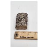 Antique Asian Dragon Motif Silver Trinket Container - Hallmarked - 50.21g