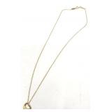 Beautiful Tiffany & Co Elsa Peretti "Open Heart" Necklace in 18k Gold - 16" Chain