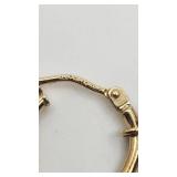 Very Pretty 14k Yellow Gold and Blue Druzy Earrings - 3.05g