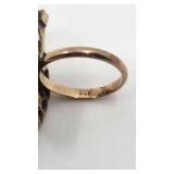 Beautiful Vintage Citrine and Diamond Ring set in 10k Gold - Size 7