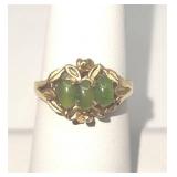 Vintage 10K and Emerald Ring - Size 6.75 - 1.90g