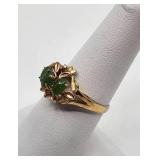Vintage 10K and Emerald Ring - Size 6.75 - 1.90g