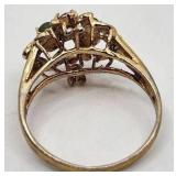 Vintage 10K and Emerald Ring - Size 6.75 - 1.90g