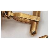 Beautiful 14K and Mother of Pearl Cufflink and Button Set - 10.00g