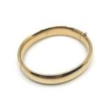 Thick and Heavy 12K Hinged Bangle Bracelet - 6.75" - 19.19g