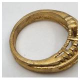 Retired Jewelry Makers Lot #1 - 4 Gold Ring Blanks - 1 Stamped 14K - 32.19g