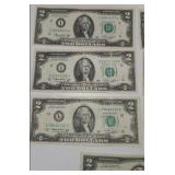 Lot of 7 1976 $2 Bills