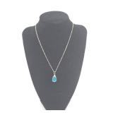 Sterling Silver Mexican Tear Drop Pendant Necklace