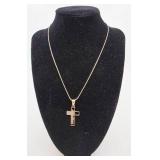 Sterling Silver Mexican Lord Jesus Christ Cross Necklace