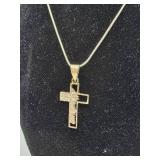 Sterling Silver Mexican Lord Jesus Christ Cross Necklace
