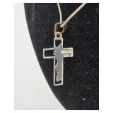 Sterling Silver Mexican Lord Jesus Christ Cross Necklace