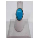 Sterling Silver & Turquoise Native American Ring- Size 5.75