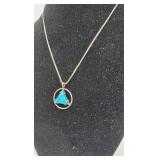 Sterling Silver & Turquoise Native American Necklace