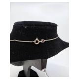 Sterling Silver, Cubic Zirconia and Garnet Pendant Necklace