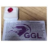 Beautiful 8.82 Carat Oval Ruby w/ COA
