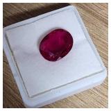 Beautiful 7.02 Carat Oval Ruby w/ COA