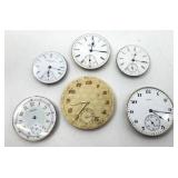 6 Antique/Vintage Pocket Watch Movements