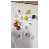 Set of 18 Hamms Beer Marbles w/Stands, all different