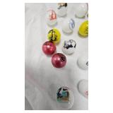 Set of 18 Hamms Beer Marbles w/Stands, all different