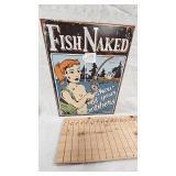 16x12 Fish Naked Metal Sign