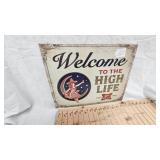 16x12 Miller High Life Metal Sign