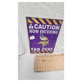 16x12 MN Vikings Metal Sign
