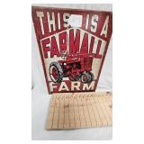 16x12 Farmall Farm Metal Sign