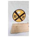 12x12 Round Rail Road Metal Sign