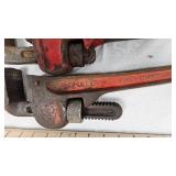 Lot of Three Pipe Wrenches