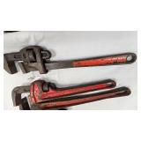 Lot of Three Pipe Wrenches