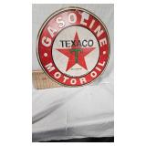 23" Round Metal Texaco Sign