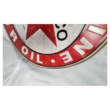 23" Round Metal Texaco Sign