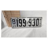 1925 Heavy Metal License Plate