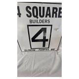 20x20 Metal 4 Square Builders Sign