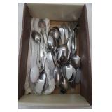 Serving Spoons, Forks, and Flatware. Some silver-plate